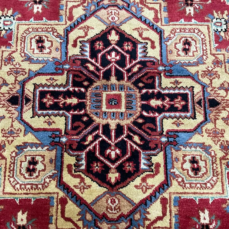 HERAT ORIENTAL Handmade Indo Heriz Wool Rug - 6'1" x 9'3"