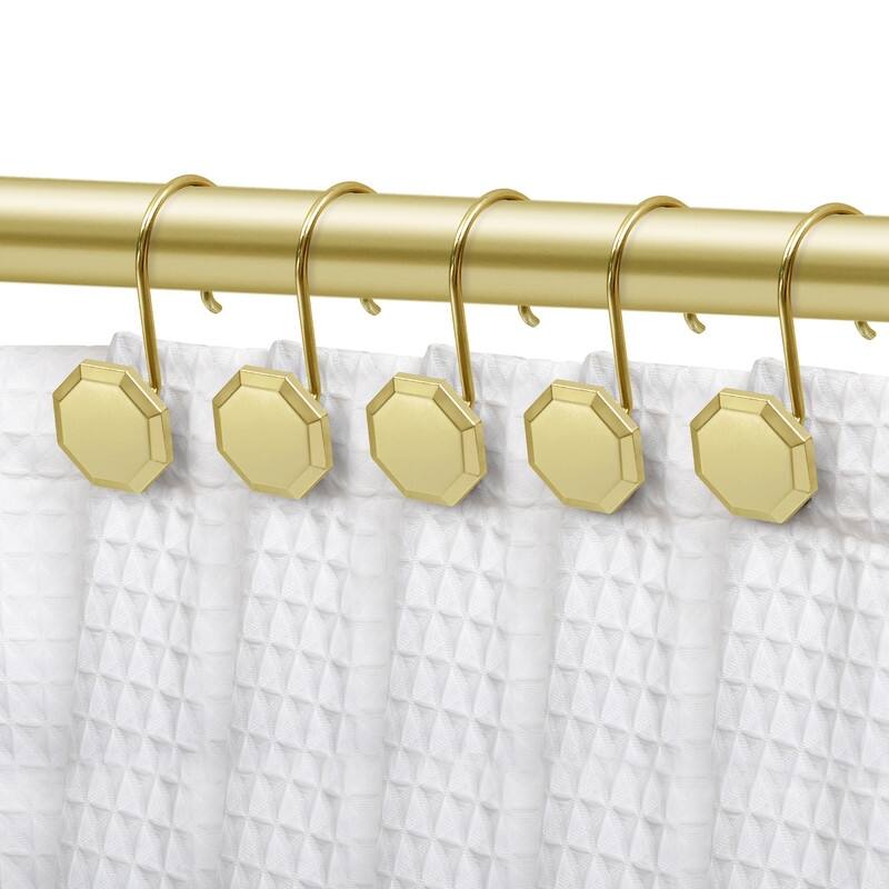 Utopia Alley Shower Rings, Shower Curtain Rings for Bathroom, Rustproof Zinc Shower Curtain Hooks Rings, Set of 12