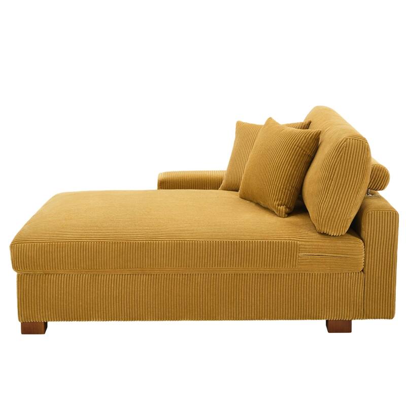 Modern Modular Sectional Sofa Corduroy Chaise Lounges