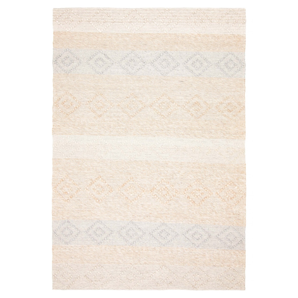 ECARPETGALLERY Braid weave Sienna Brown Wool Rug - 6'3 x 9'1