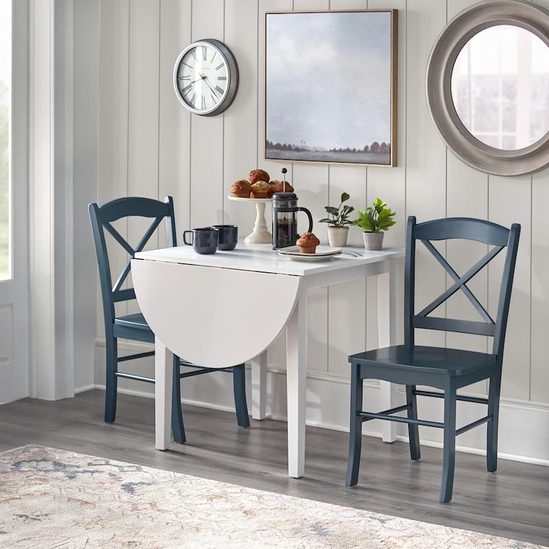 Simple Living Country Cottage Drop Leaf 3-piece Dining Set