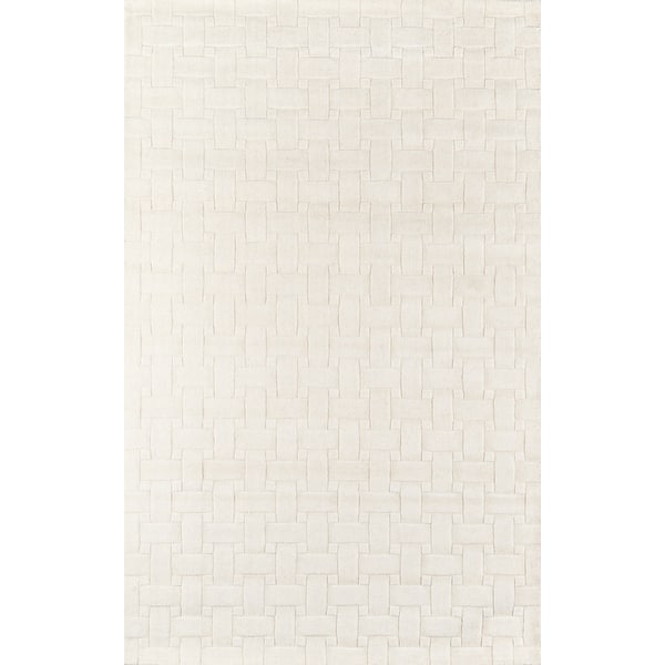 Momeni Metro Hand Tufted Wool Contemporary Solid Area Rug Overstock 9959337 Ivory 8 X 11