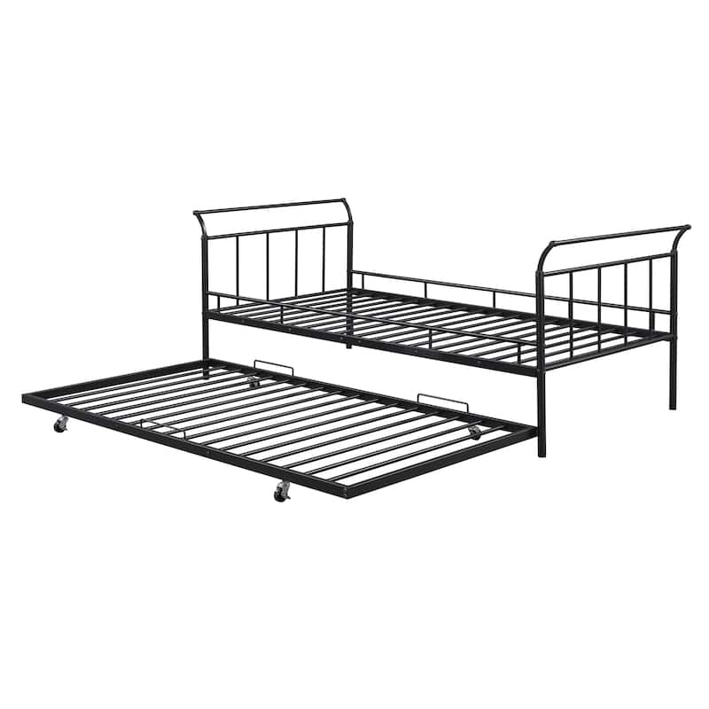 Metal Daybed with Curved Handle Design