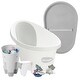 preview thumbnail 7 of 7, Shnuggle Baby Bath and Accessories Bundle with Changing Mat White