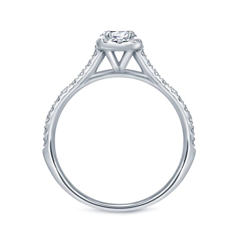 Auriya 1 1/4ctw Emerald-cut Halo Diamond Engagement Ring 3pc Set 14k Gold