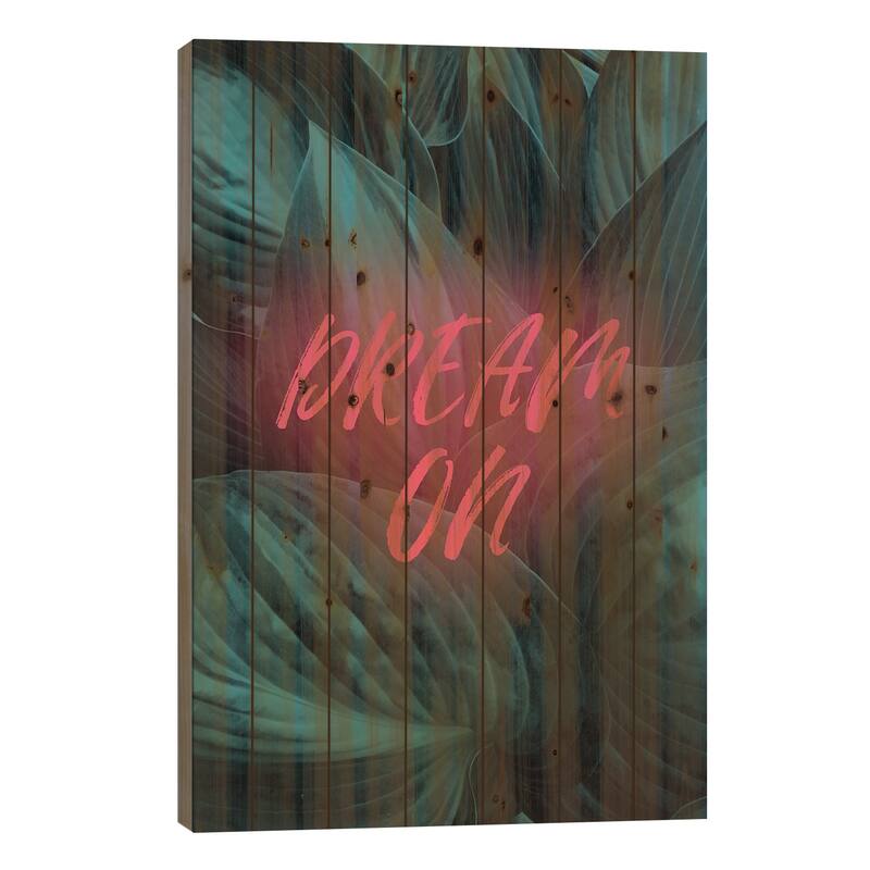Dream On Print On Wood by Emanuela Carratoni - Multi-Color - 26x18x1.5