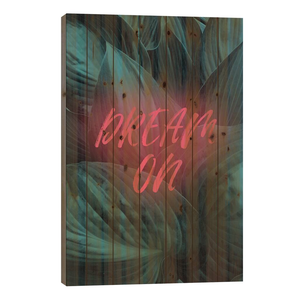 Dream On Print On Wood by Emanuela Carratoni - Multi-Color