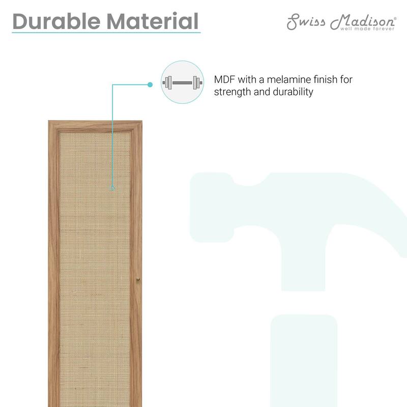 Swiss Madison SM-BC101 Classe 60" MDF Free Standing Linen Tower