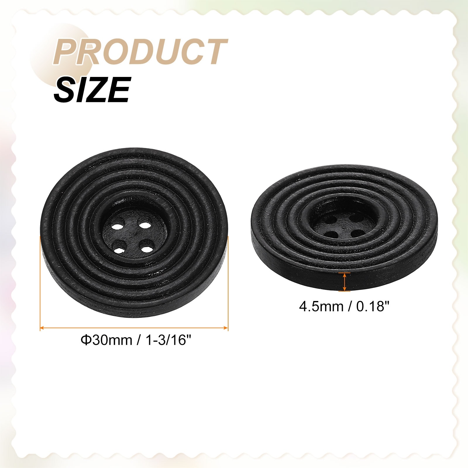 DIY Sewing Buttons Wooden Round Flat Craft Replacement Button for Sewing Clothing Handmade Crafts