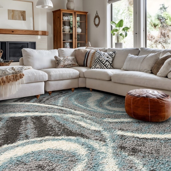World Rug Gallery Contemporary Cozy Plush Shag Area Rug - Bed Bath