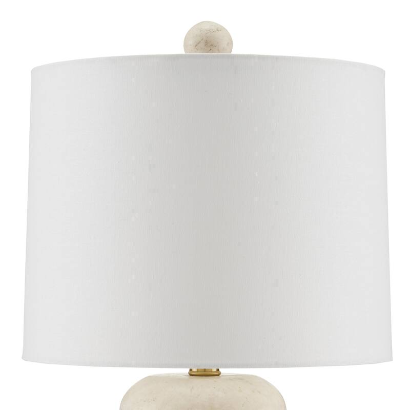 Currey & Company Girault White Table Lamp - 20.5"h x 12"dia
