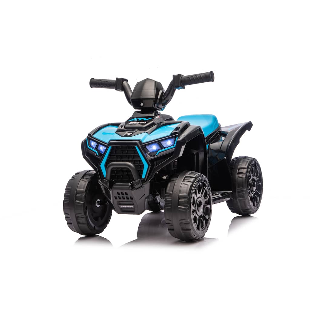 6V Kids Electric Ride-On ATV Quad for Ages 3-5, Anti-Slip Wheels & RWD - Blue