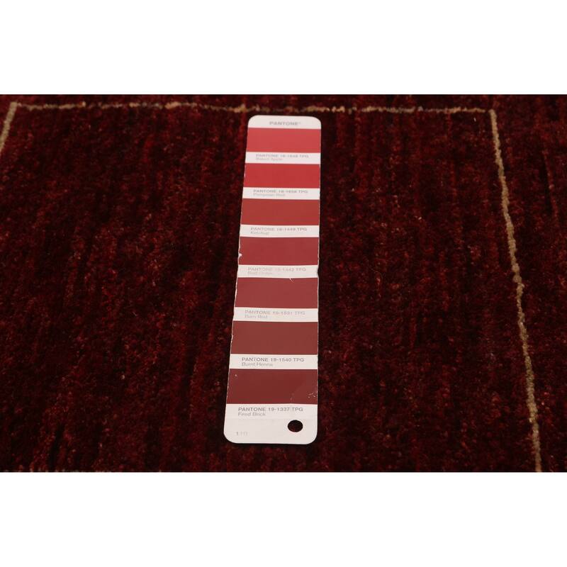 ECARPETGALLERY Hand-knotted Finest Peshawar Ziegler Red Wool Rug - 6'0 x 9'0