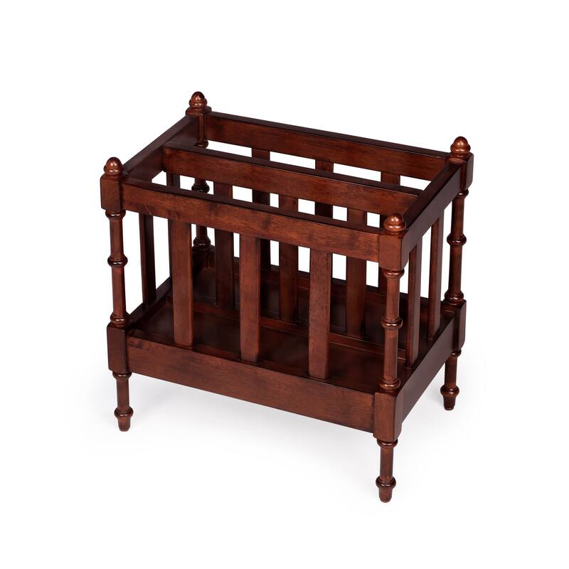 Handmade Holden Antique Cherry Magazine Basket (Indonesia) - Antique Cherry