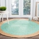 preview thumbnail 3 of 66, SAFAVIEH Handmade Natural Fiber Charlyne Bordered Round Jute Rug 10' Round - Aqua/Natural