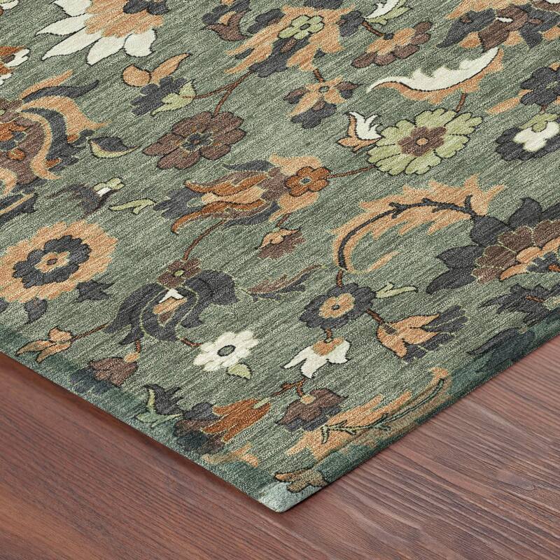 Machine Washable Indoor/ Outdoor Traditional Lanelle Chantille Rug