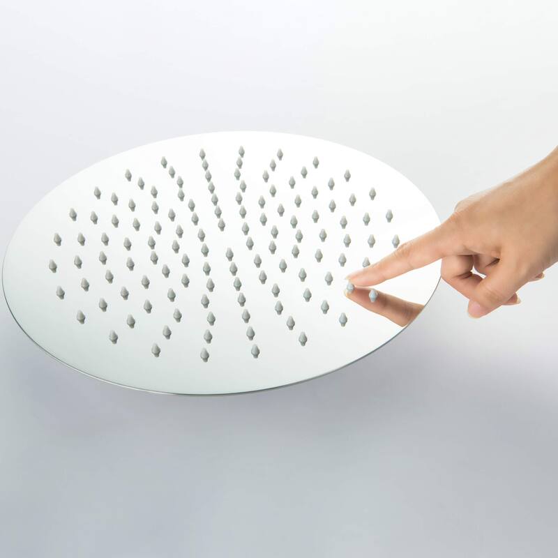 Circular 12" Metal Ultra Thin Profile Rain Shower Head 1.75 GPM