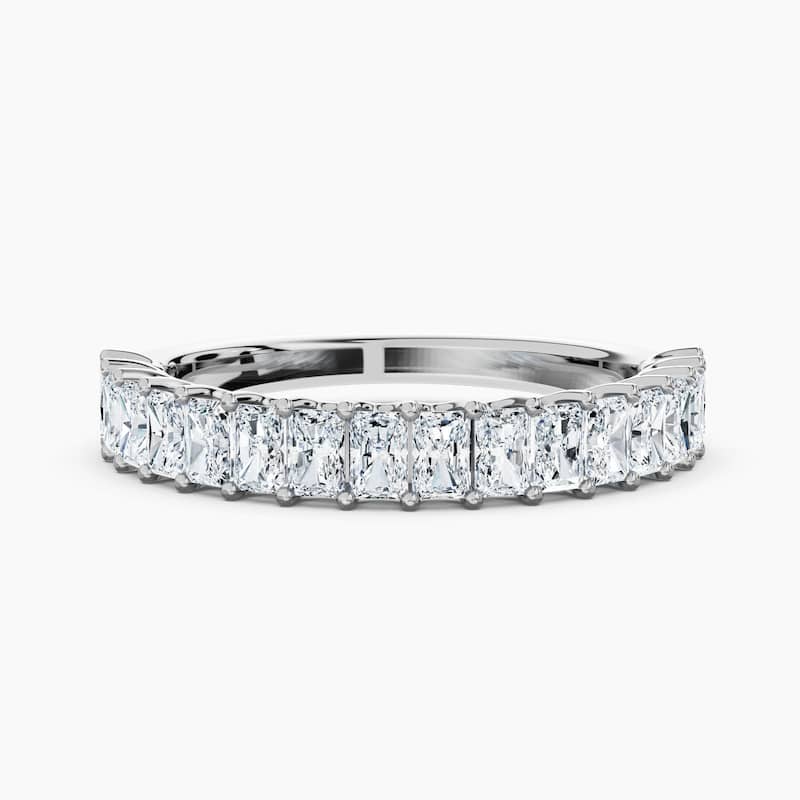 Auriya 14k Gold Radiant North-South Lab Grown Diamond Half Eternity Band 1.60 - 5.25 ct. tw. (F-G, VS) - 1.60 ct. wt. - 7 - White