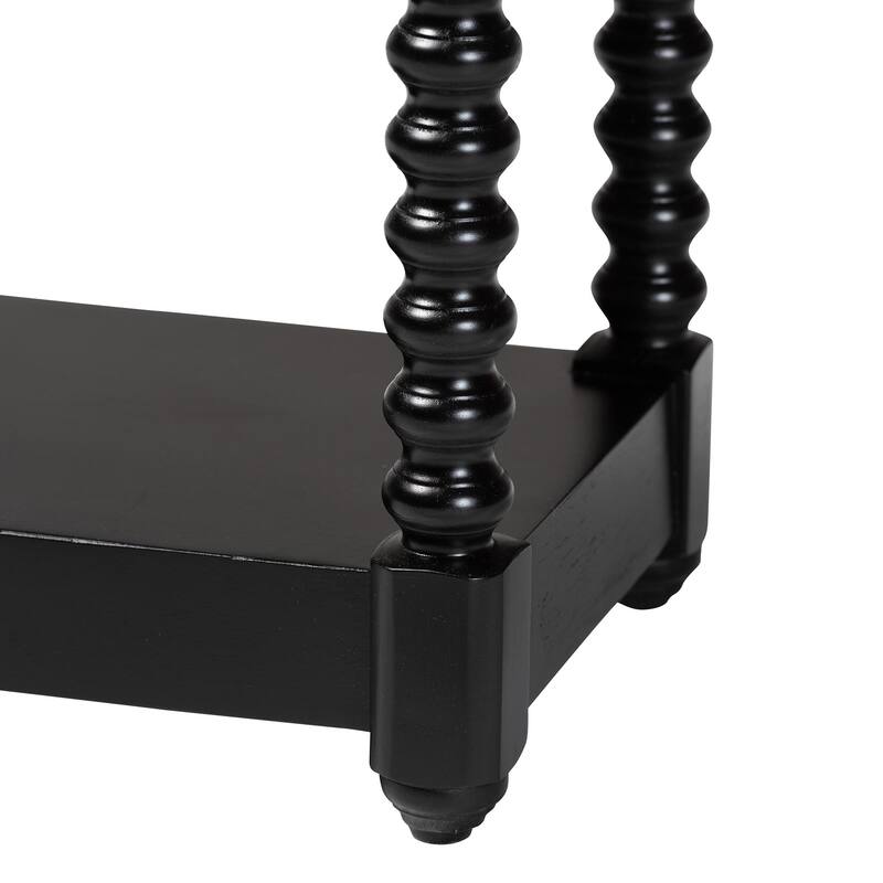 Terentia Nightstand with Bobbin Legs - 1-Drawer Bedroom Side Table with Storage Shelf