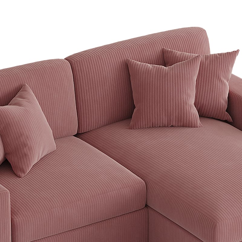 Oversized L-shaped Modular Sectional Sofa with Chaise Lounge