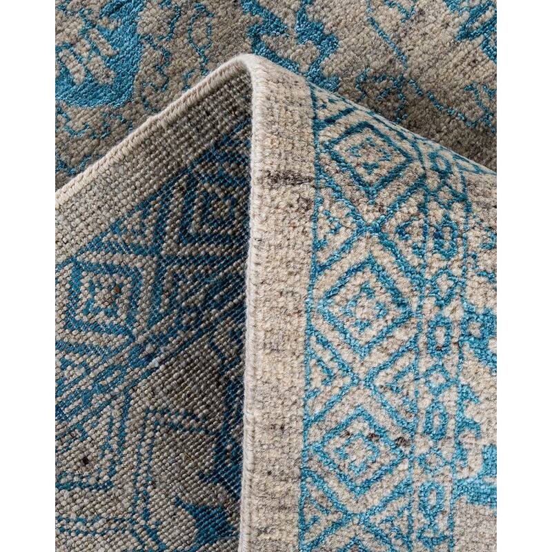 Ikat One-of-a-Kind Hand-Knotted Area Rug, Beige - 7' 10" x 9' 10"