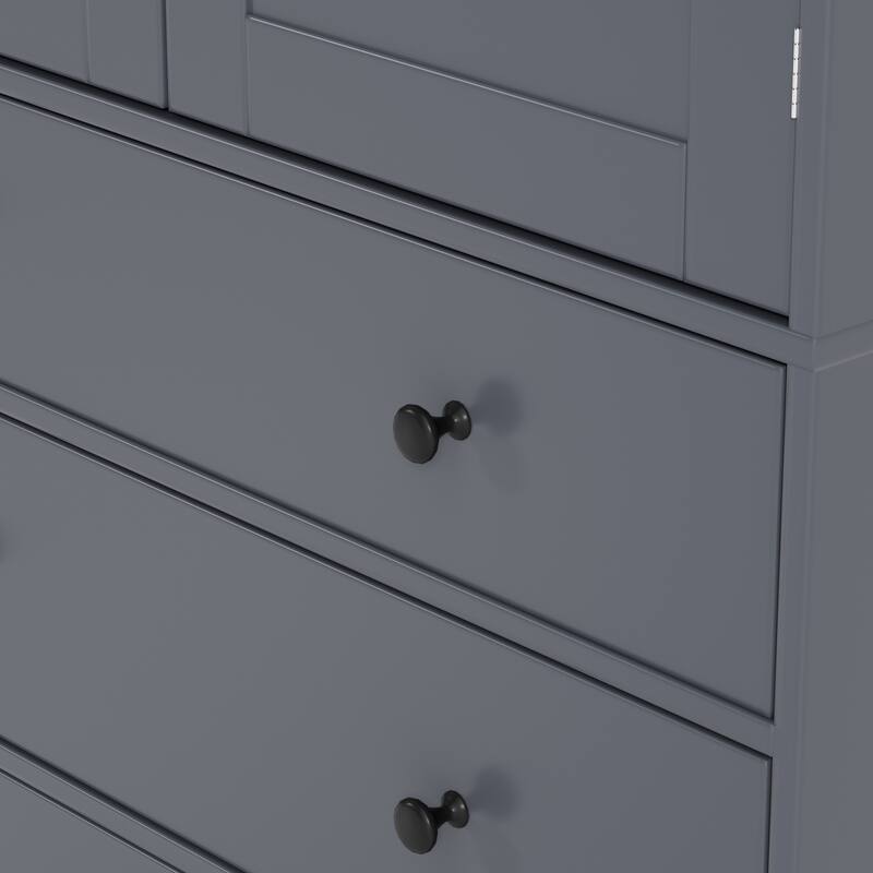 Freestanding Kitchen Pantry Tall Cupboard Storage Cabinet