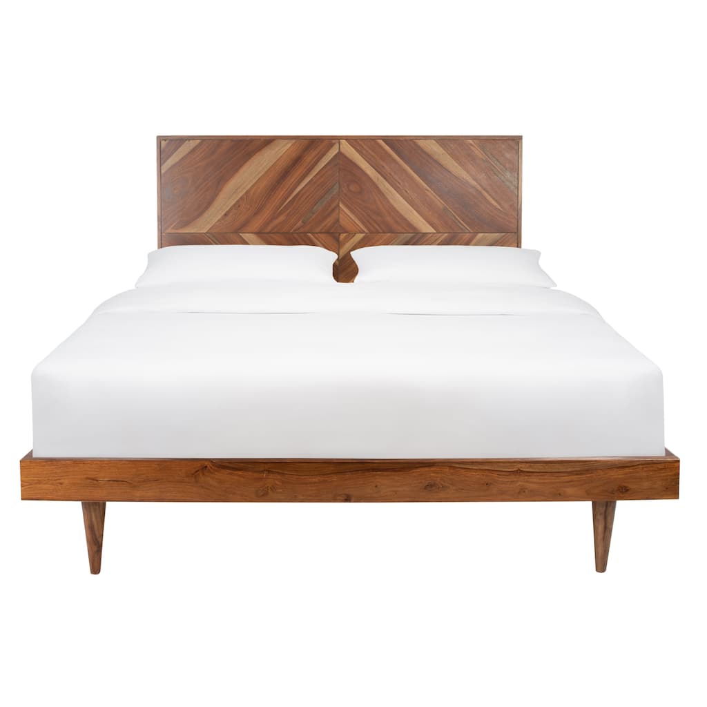 SAFAVIEH Couture Maci Bryn Wood Herringbone Bed