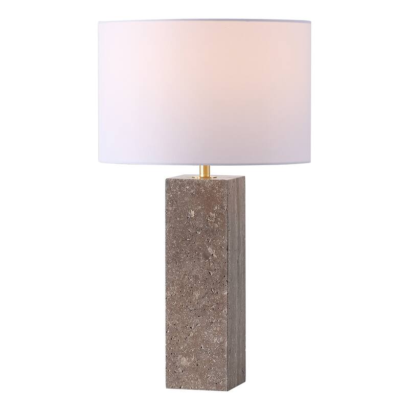 SAFAVIEH Couture Feliciano Travertine Table Lamp - 16"W x 16"D x 26"H