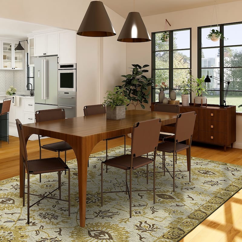 Romesha Newburg Hand-Hooked Wool Area Rug - 9' x 13' - Gold