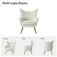 preview thumbnail 56 of 107, Eusebio Tufted Velvet Accent Chair with Wingback, Arms, and Metal Gold Legs for Living Room or Bedroom by HULALA HOME