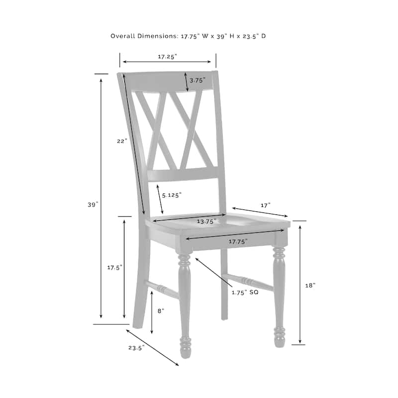 Crosley Shelby 4-Piece Dining Chair Set- 4 Chairs