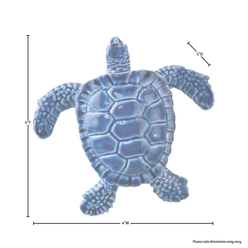 Resin 'Ceramic' Baby Sea turtle 4" Set of 3