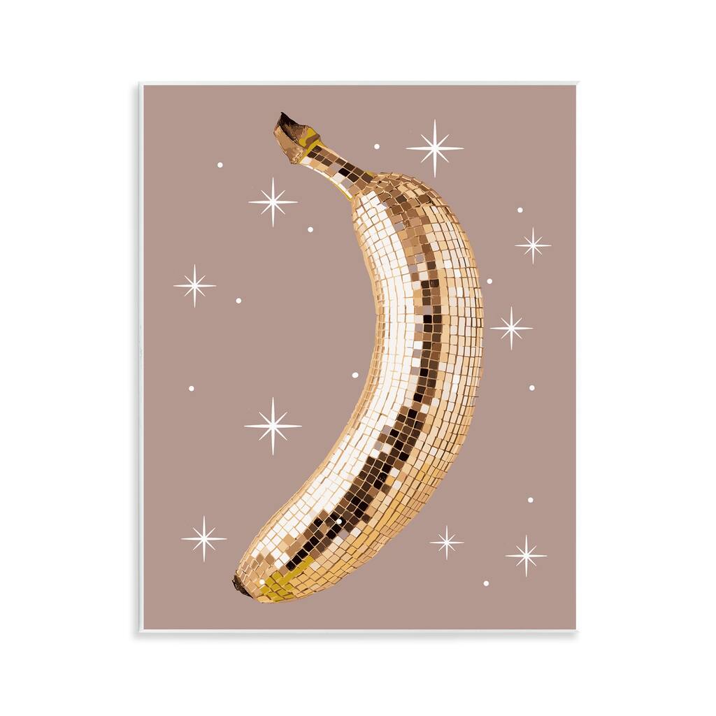 Stupell Luminous Glam Banana Wall Plaque Art Design By Lil' Rue