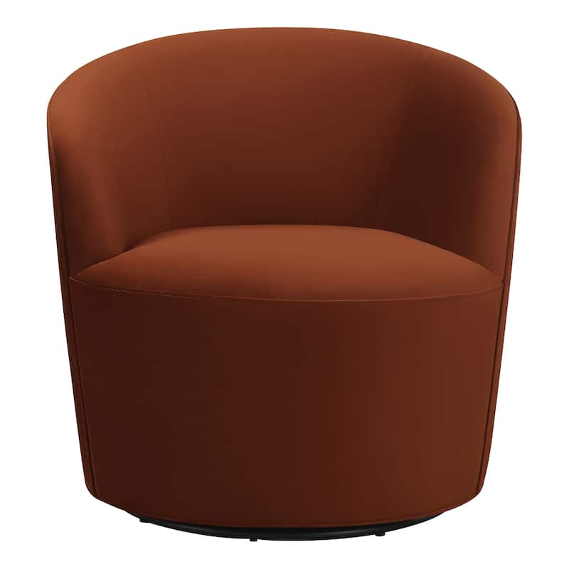 Resnick Burnt Orange Upholstery Swivel Chair