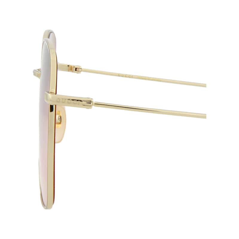 Gucci Square-Frame Metal Sunglasses
