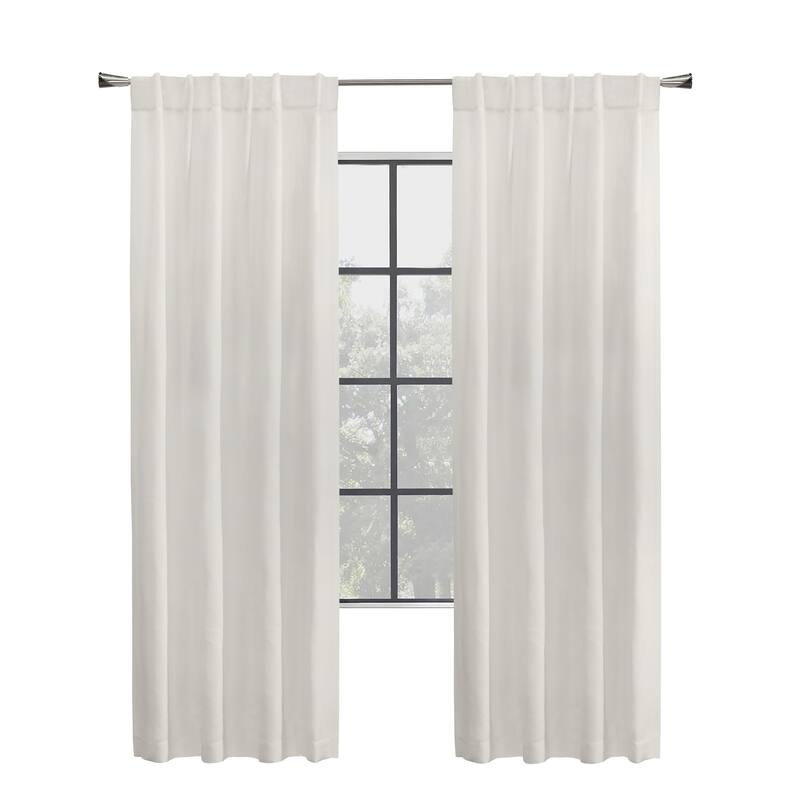 Mulberry Light Filtering Raw Silk Dual Header Curtain Panel by Habitat