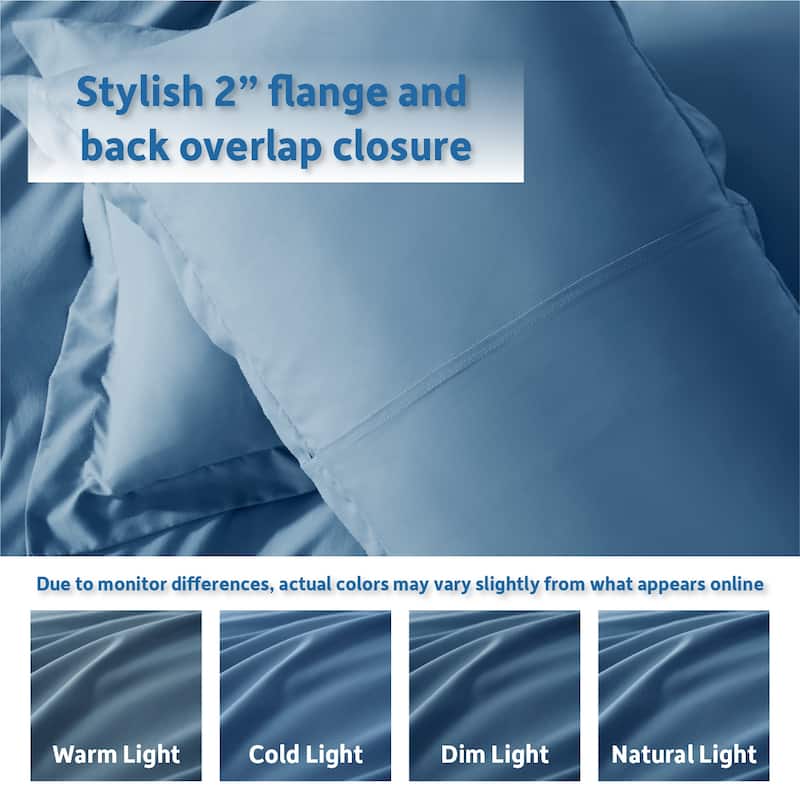 Nestl Ultra Soft Double Brushed Microfiber Duvet Cover Set with Button Closure
