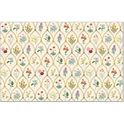 Wildflowers 24 Sheet Reusable Premium Paper Stock Placemats in Resealable Storage Bag Made in The USA 17" x 11"