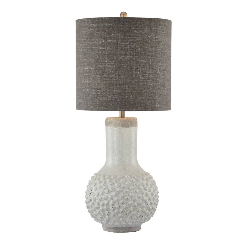 Downing 35" Table Lamp with Linen Shade, White