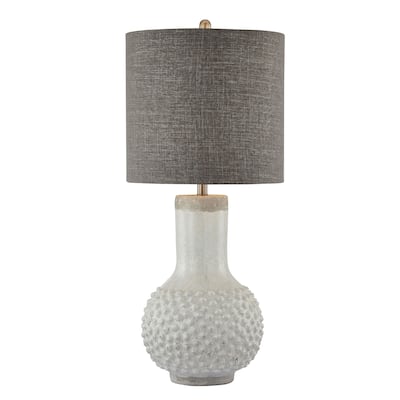 Downing 35" Table Lamp with Linen Shade, White