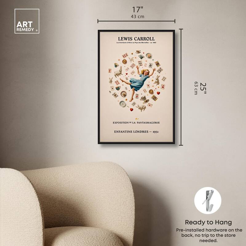 Carroll's Alice in Motion Canvas by Art Remedy