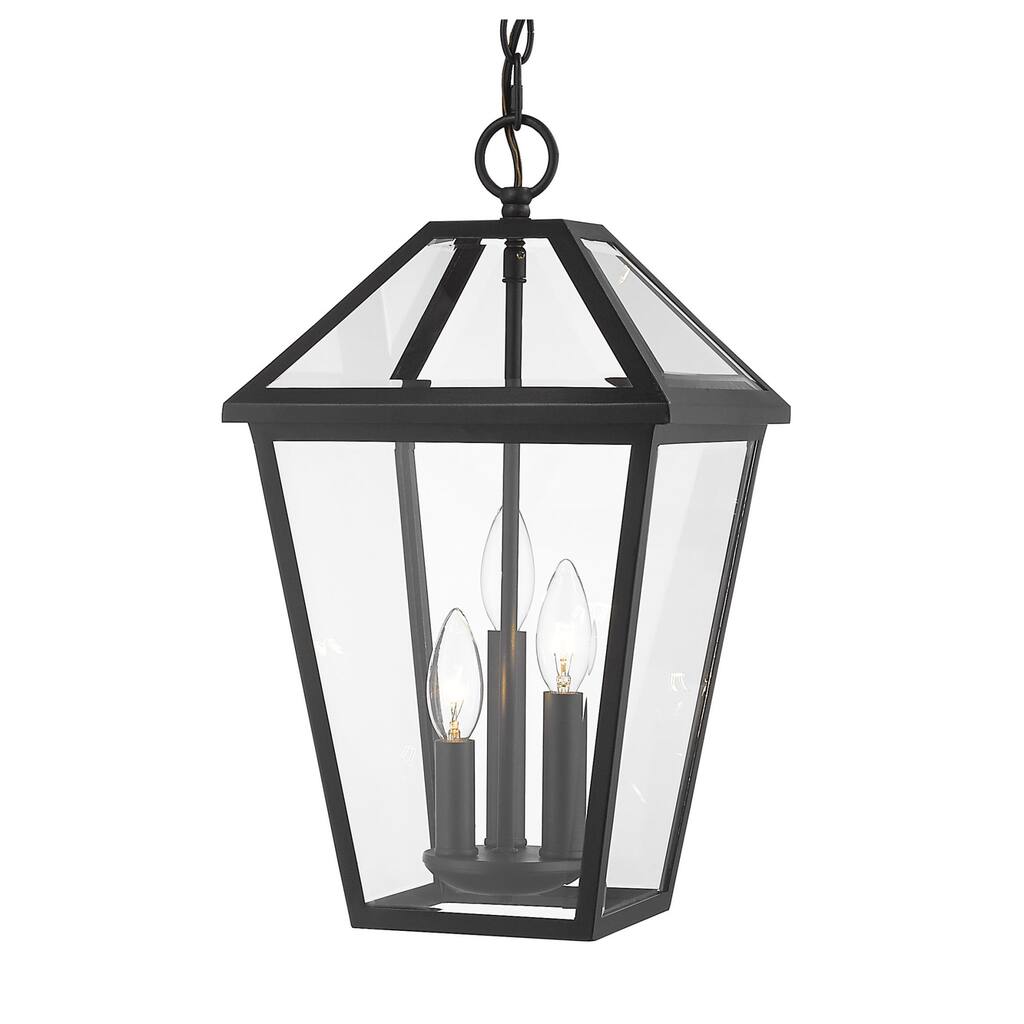 Roseto ZP66040 Calvin 3 Light 10" Wide Outdoor Taper Candle Pendant