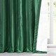preview thumbnail 7 of 6, Exclusive Fabrics Emerald Green Faux Silk Taffeta Curtain (1 Panel)