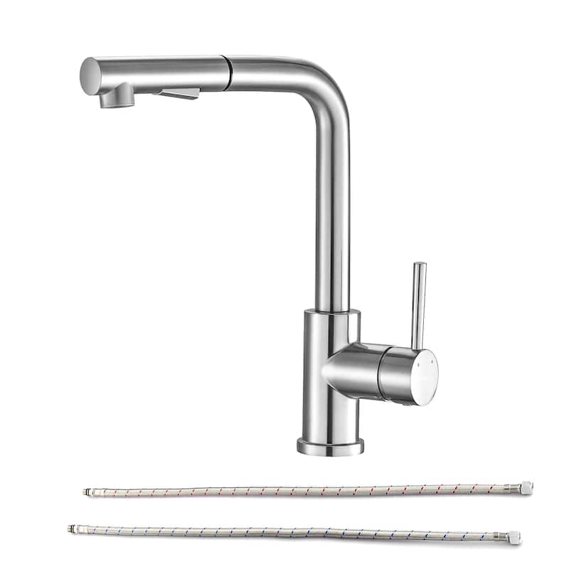 Kitchen Sink Faucet High Arch Single Handle Brushed Nickel Kitchen Faucet