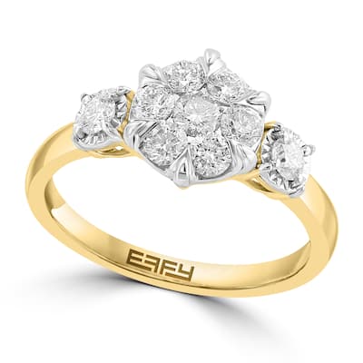 Effy Women's 14K White & Yellow Gold Diamond Ring
