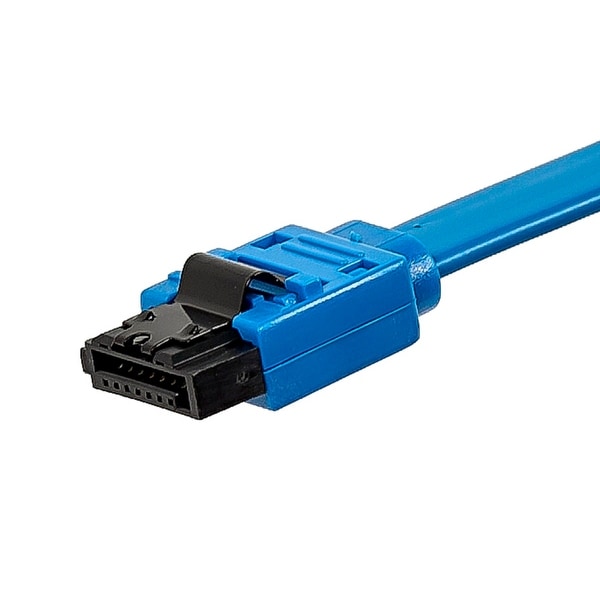 90 Degree to 180 Degree Blue Monoprice 10 Pack 18in SATA 6Gbps Cable with Locking Latch