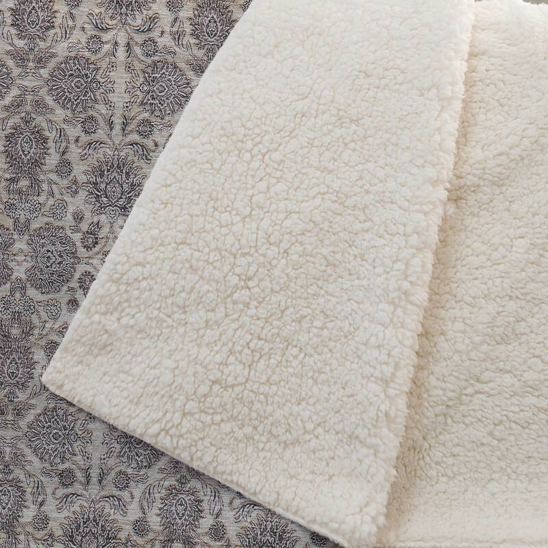 Premium Machine Washable Classic Traditional Sherpa Throw Blanket