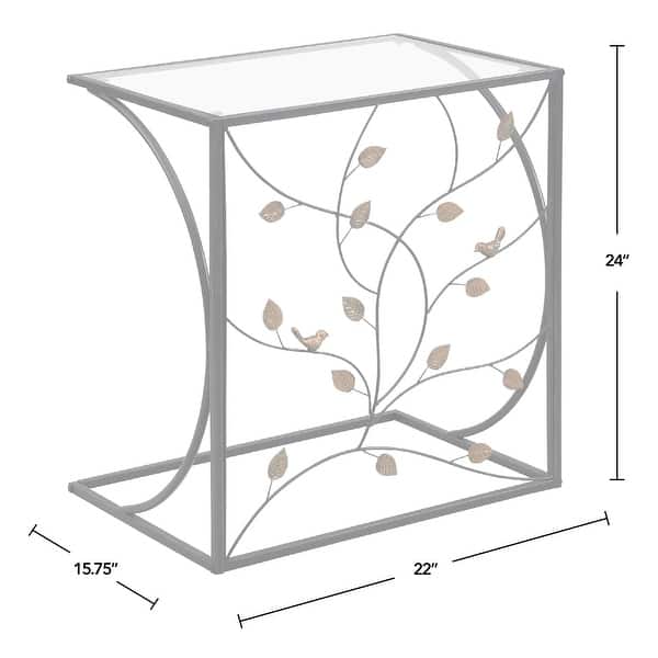 FirsTime & Co. Bronze Lark and Branches Farmhouse End Table, Metal