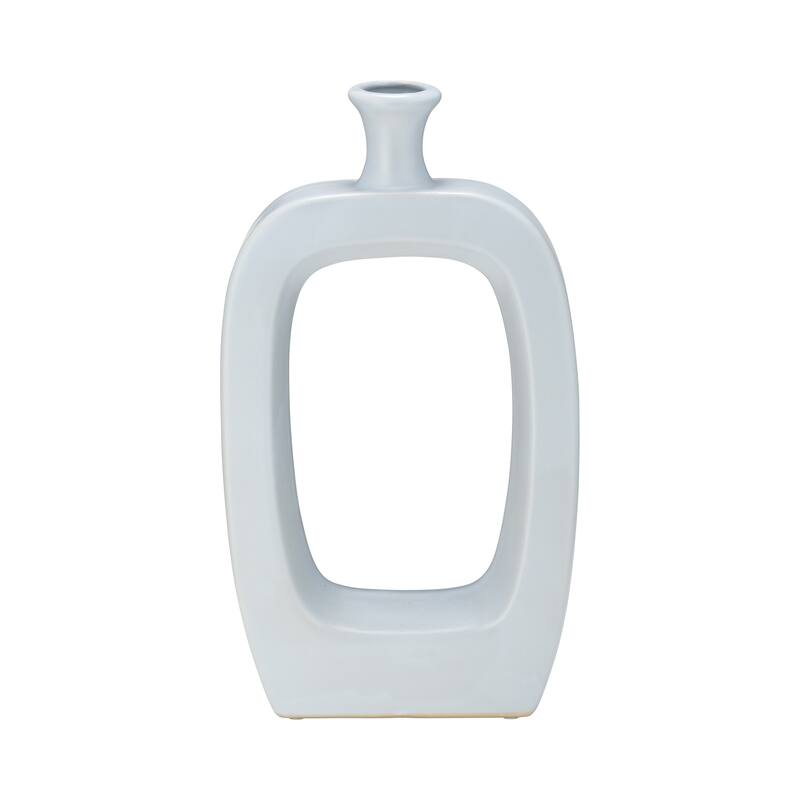 Sagebrook Home Modern Coastal Cut Out Ceramic Bud Vase