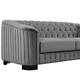 Gray Modern 3 Seat Curved Arm Settee Soft Velvet Deep Seat Sofa - Bed ...